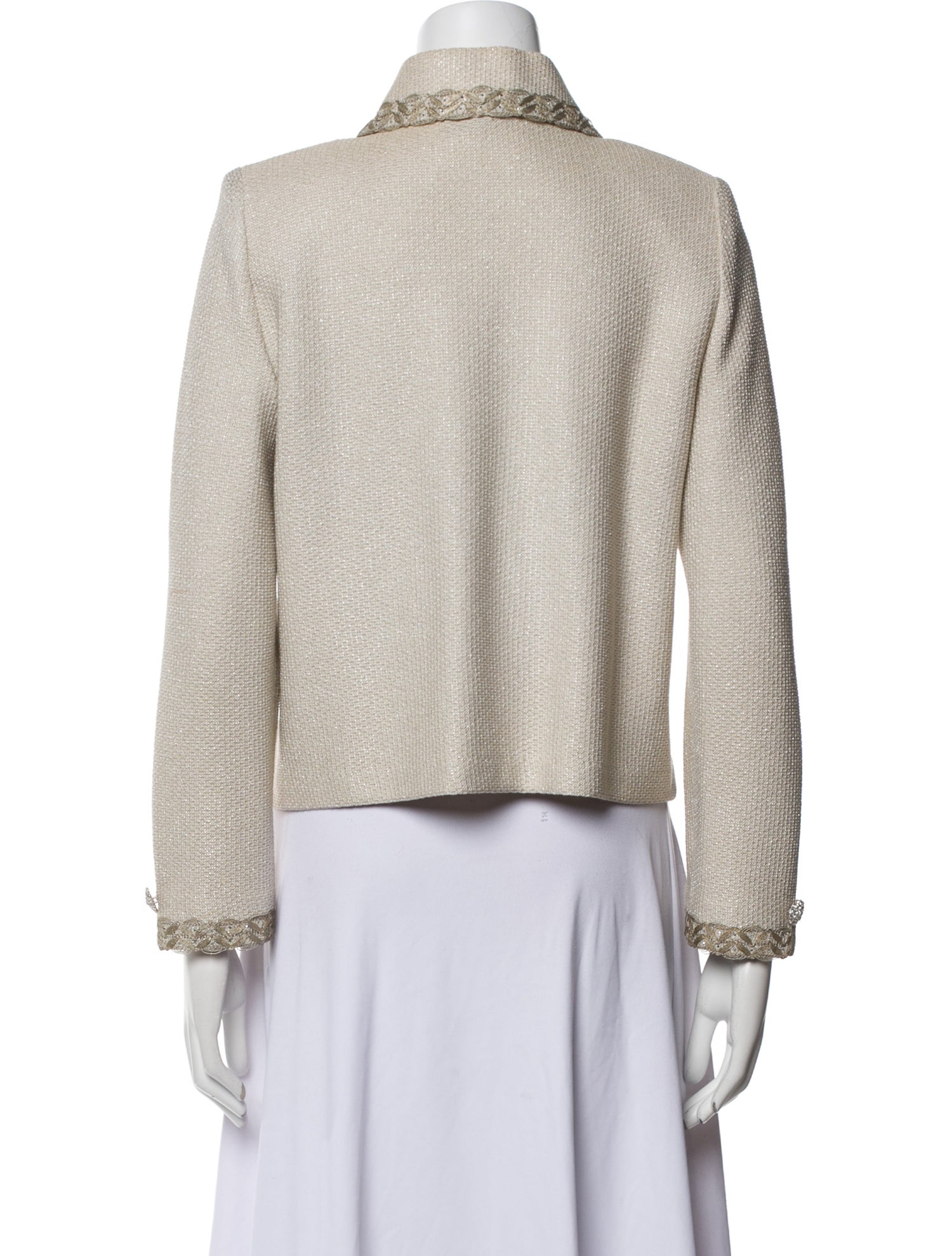 St. John Evening Wool Tweed Pattern Jacket